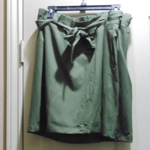 3x olive green plus size skort